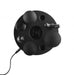 Stryke Recovery massage gun with multiple interchangeable black massage heads on round holder