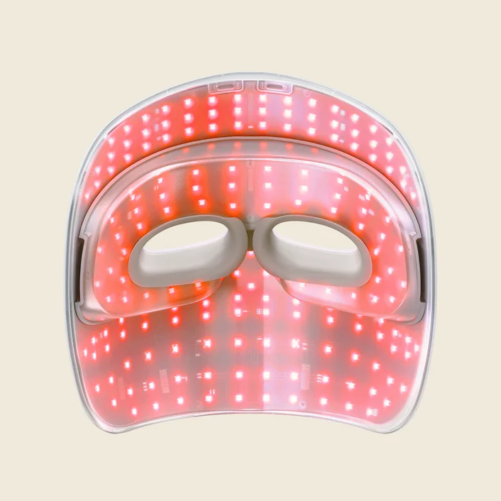 Therabody LED mask with red light therapy panels designed for facial skin treatment and rejuvenation