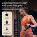 Therabody massage gun being used by woman with interchangeable attachments for pain and soreness therapy