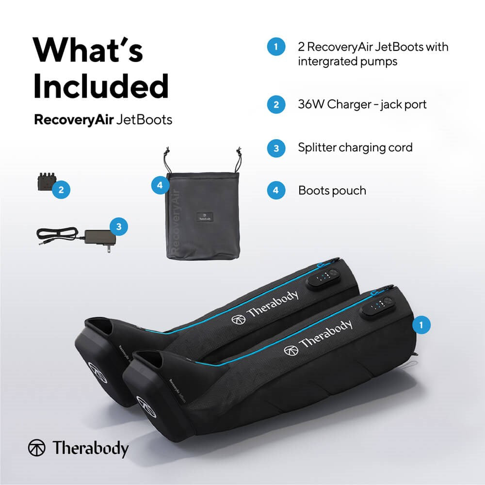 therabody recoveryair jetboots compression boots inclusions