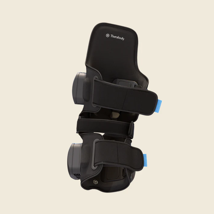 Therabody recoverytherm knee hot and cold therapy wrap with adjustable straps in black