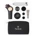 Therabody theraface pro skincare device with multiple attachments USB cable gel tube and black carrying case