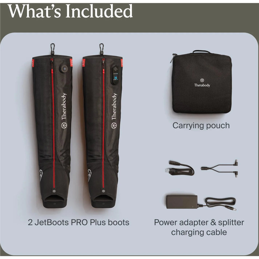 therabody jetboots pro plus compression boots inclusions