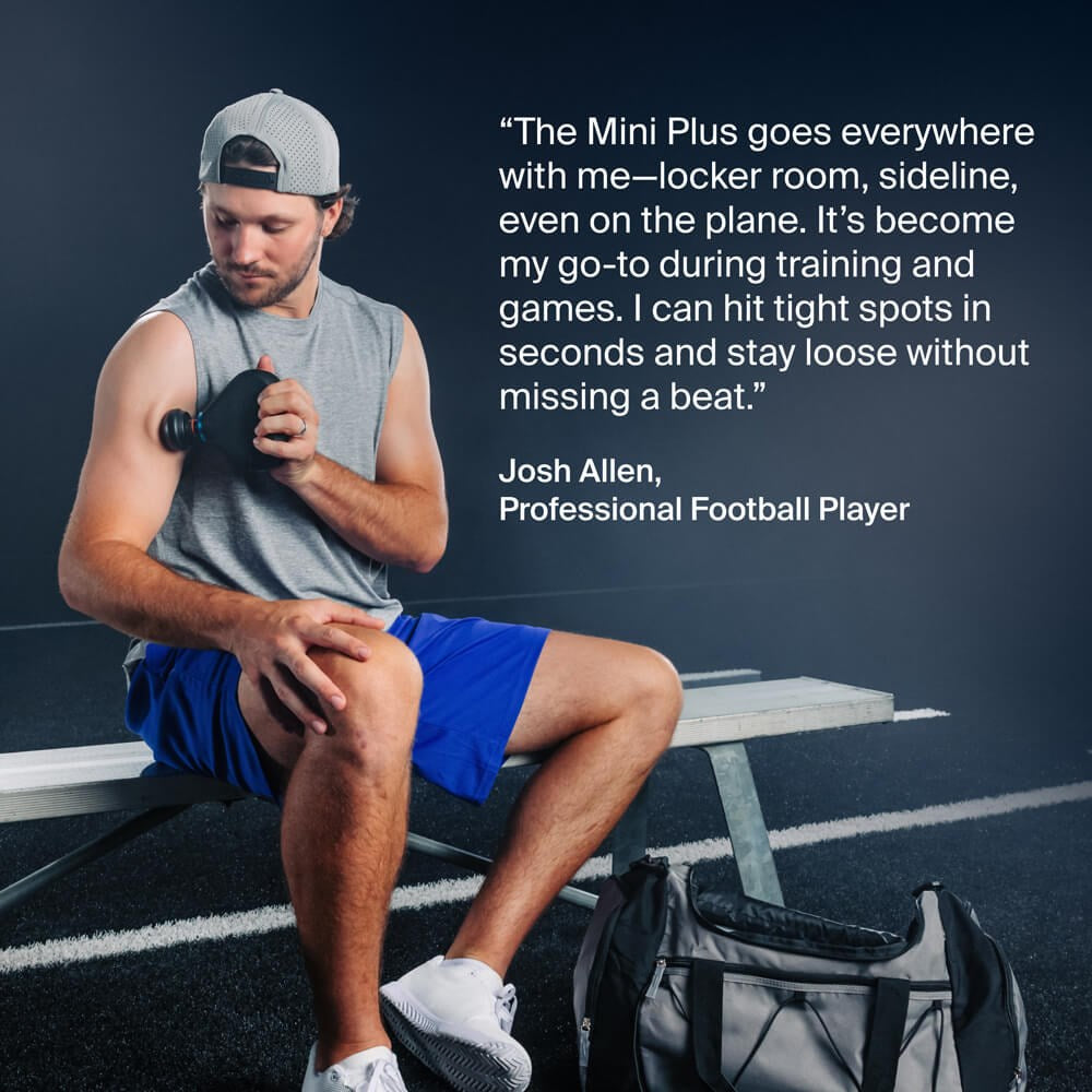 therabody theragun mini plus massage gun josh allen quote