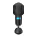 Therabody black massage gun with ergonomic design and blue accent for deep muscle relief