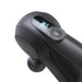Therabody massage gun in black with digital display showing speed setting and control dial