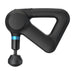 Therabody black massage gun with ergonomic triangular handle and round attachment head
