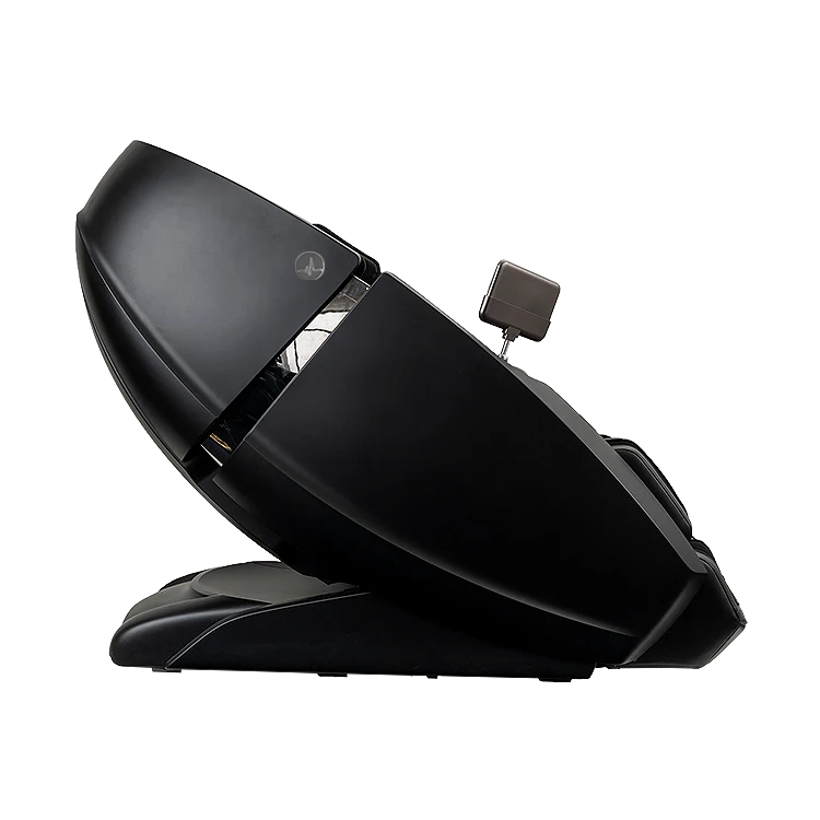 therapeutic dual pro masseuse massage chair black side view