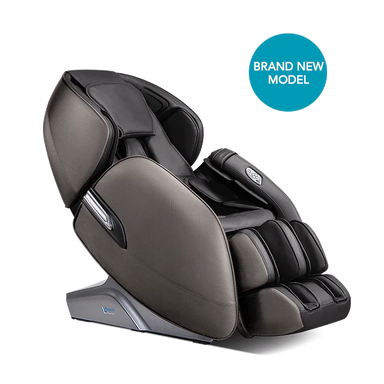 ultimate chiro black masseuse massage chair angle view