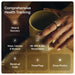Ultrahuman smart ring on finger showing comprehensive health tracking features like sleep recovery and heart rate
