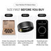 Ultrahuman smart ring sizing kit, black smart ring, and app pairing process for perfect fit