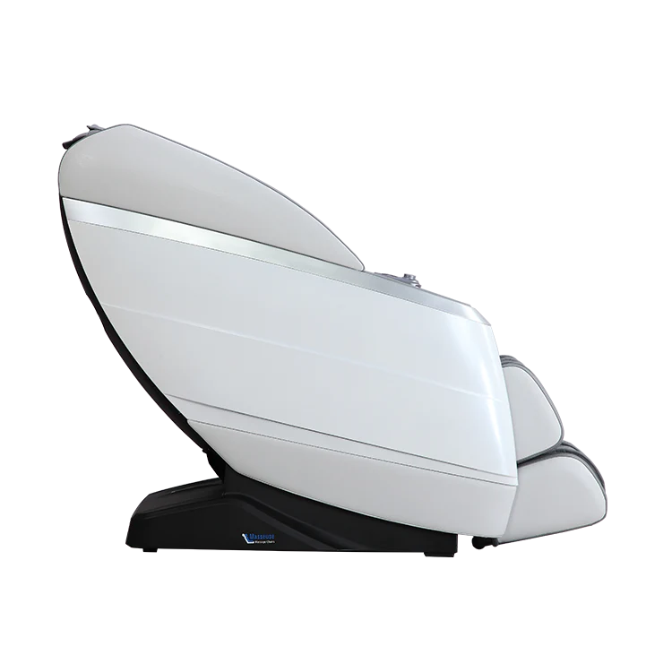 Sleek white massage chair by Masseuse Massage Chairs with modern ergonomic design